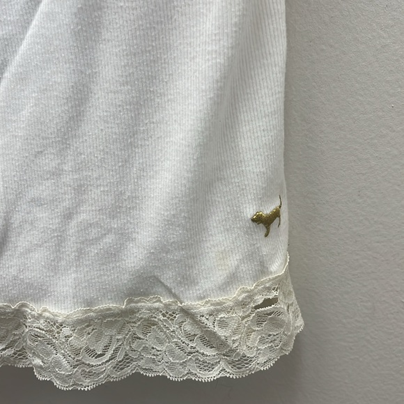 Pink White Lace Trim Camisole  Size Medium. - Picture 8 of 9